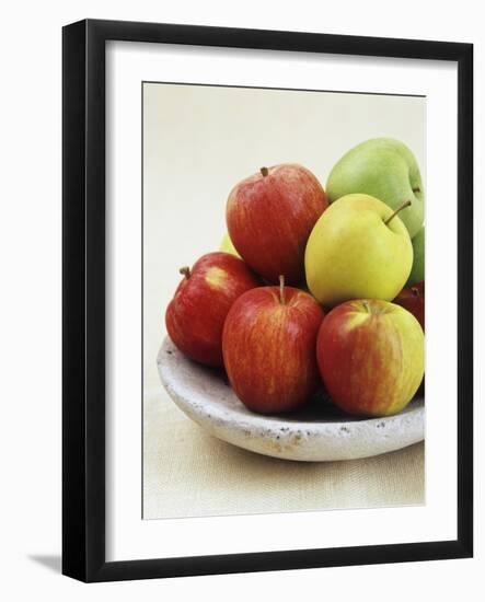 Various Apples on a Stone Plate-Bayside-Framed Photographic Print