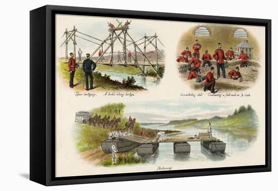 Various Army Training Activities-Richard Simkin-Framed Stretched Canvas