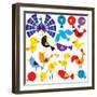 Various Birds to Add to Your Designs-Adrian Sawvel-Framed Art Print