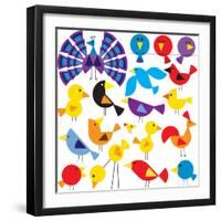 Various Birds to Add to Your Designs-Adrian Sawvel-Framed Art Print