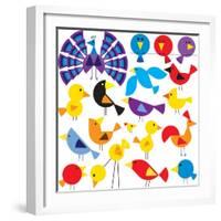 Various Birds to Add to Your Designs-Adrian Sawvel-Framed Art Print