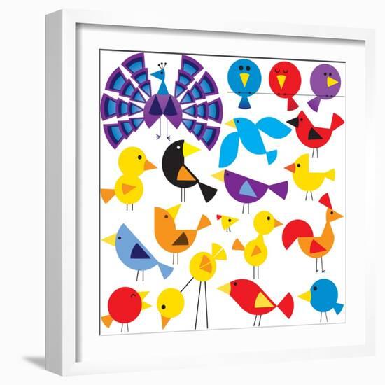 Various Birds to Add to Your Designs-Adrian Sawvel-Framed Art Print