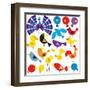 Various Birds to Add to Your Designs-Adrian Sawvel-Framed Art Print