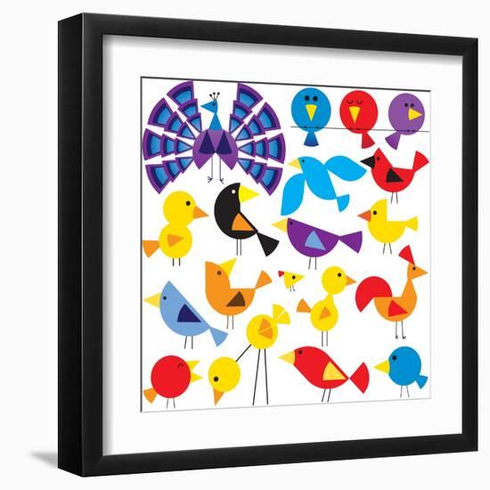 Various Birds to Add to Your Designs-Adrian Sawvel-Framed Art Print