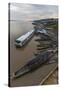 Various boats along the banks of the Amazon River, Loreto, Peru, South America-Michael Nolan-Stretched Canvas