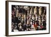 Various Burmese Statues/Masks on Display at Market in Bagan, Myanmar-Harry Marx-Framed Photographic Print