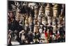 Various Burmese Statues/Masks on Display at Market in Bagan, Myanmar-Harry Marx-Mounted Photographic Print