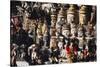 Various Burmese Statues/Masks on Display at Market in Bagan, Myanmar-Harry Marx-Stretched Canvas