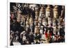 Various Burmese Statues/Masks on Display at Market in Bagan, Myanmar-Harry Marx-Framed Photographic Print