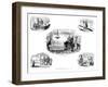 Various Cartoons, 1829-George Cruikshank-Framed Giclee Print