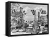 Various Casino Signs along Las Vegas Street-null-Framed Stretched Canvas