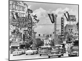 Various Casino Signs along Las Vegas Street-null-Mounted Photographic Print