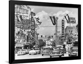 Various Casino Signs along Las Vegas Street-null-Framed Photographic Print