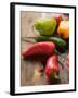 Various Chili Peppers with Drops of Water-null-Framed Photographic Print