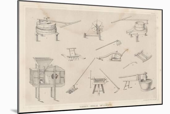 Various Chinese Implements, 1855-null-Mounted Giclee Print