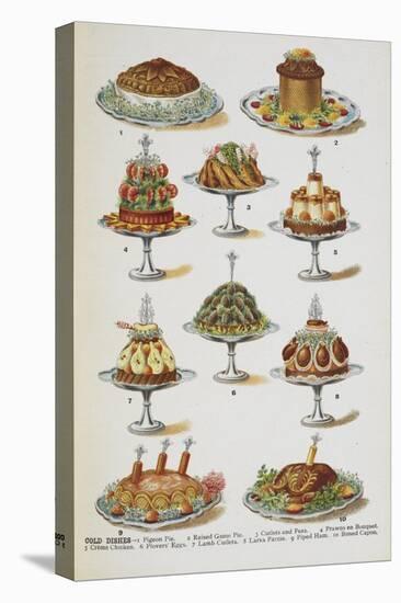 Various Cold Meat Dishes-Isabella Beeton-Stretched Canvas