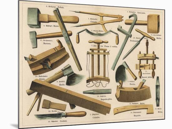 Various Cooper's Tools-null-Mounted Art Print