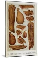 Various Cuts Of Bacon and Ham-Isabella Beeton-Mounted Giclee Print