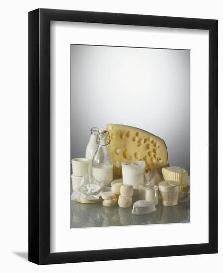 Various Dairy Products and Cheese-Daniel Czap-Framed Premium Photographic Print