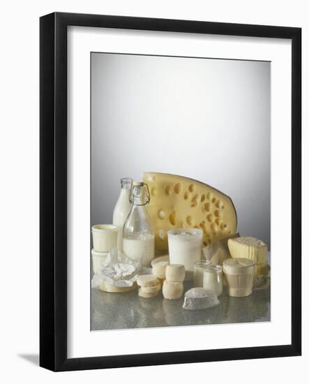 Various Dairy Products and Cheese-Daniel Czap-Framed Photographic Print