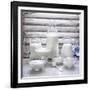 Various Dairy Products in Front of Window Frame-Peter Rees-Framed Photographic Print