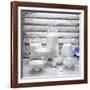 Various Dairy Products in Front of Window Frame-Peter Rees-Framed Photographic Print