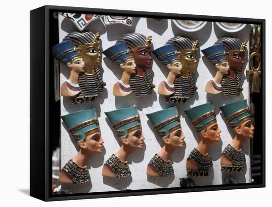 Various Egyptian Badges Depicting Pharaohs, on Sale at Aswan Souq, Aswan, Egypt-Mcconnell Andrew-Framed Stretched Canvas