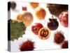 Various Exotic Fruits on a Sheet of Glass-Damir Begovic-Stretched Canvas