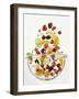 Various Fruits Falling into Glass Bowl-J?rgen Holz-Framed Premium Photographic Print