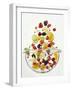 Various Fruits Falling into Glass Bowl-J?rgen Holz-Framed Photographic Print