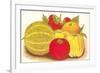 Various Fruits, Illustration-null-Framed Premium Giclee Print