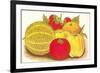 Various Fruits, Illustration-null-Framed Premium Giclee Print