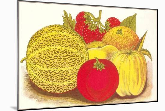 Various Fruits, Illustration-null-Mounted Art Print