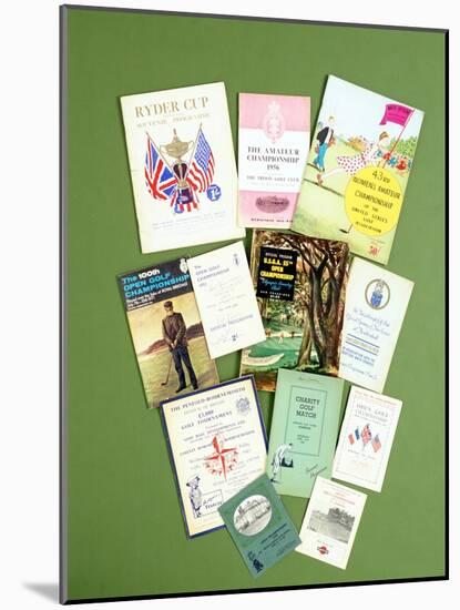 Various golfing programmes, 20th century-Unknown-Mounted Giclee Print