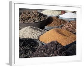 Various Grains, Spices and Food Stuffs on Sale in Atbara Souq, Sudan, Africa-Mcconnell Andrew-Framed Photographic Print