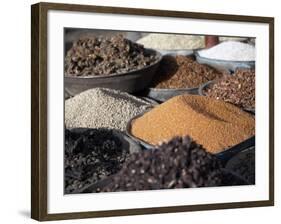 Various Grains, Spices and Food Stuffs on Sale in Atbara Souq, Sudan, Africa-Mcconnell Andrew-Framed Photographic Print