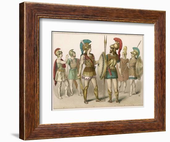 Various Greek Costumes: Warriors-null-Framed Art Print