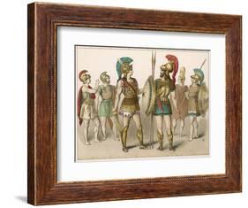 Various Greek Costumes: Warriors-null-Framed Art Print