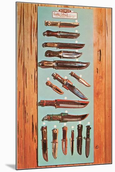 Various Hunting Knives-null-Mounted Art Print