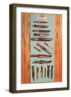 Various Hunting Knives-null-Framed Art Print