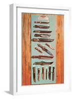 Various Hunting Knives-null-Framed Art Print