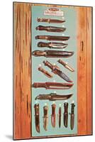 Various Hunting Knives-null-Mounted Art Print