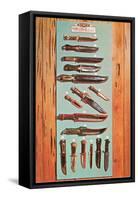 Various Hunting Knives-null-Framed Stretched Canvas