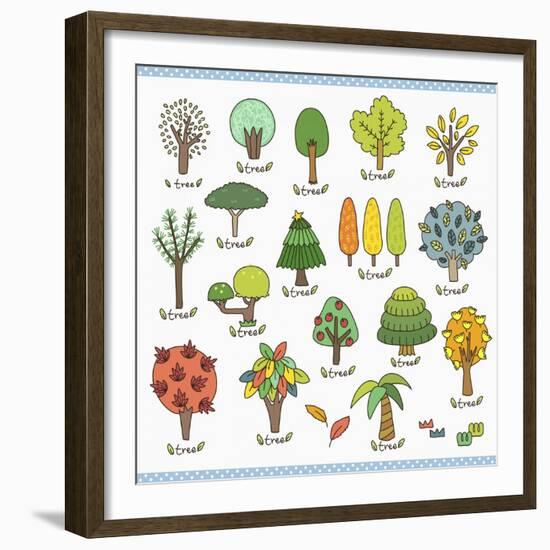 Various Icons of Trees-TongRo-Framed Giclee Print