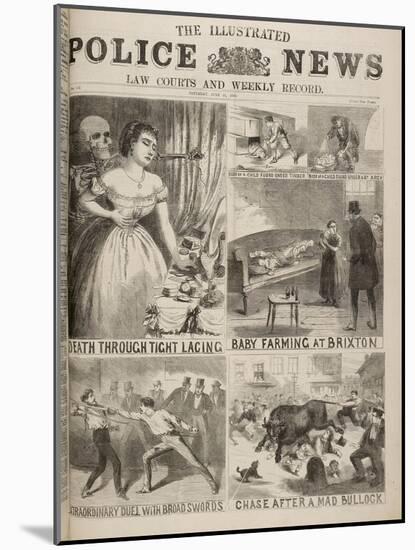 Various Incidents Featured in Illustrated Police News-null-Mounted Giclee Print