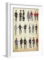 Various Italian Uniforms in Common Use Between 1859 and 1866-null-Framed Giclee Print