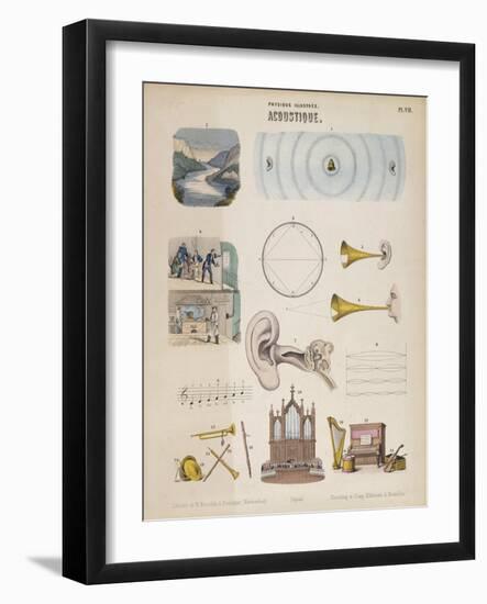 Various Musical Instruments and Sounds, Wurtemberg, C1850-null-Framed Giclee Print