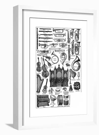 Various Musical Instruments-null-Framed Giclee Print