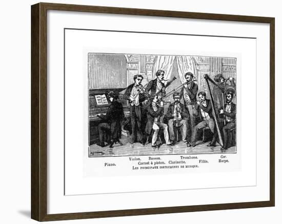 Various Musical Instruments-null-Framed Giclee Print