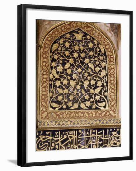 Various Painted, Gilded and Stone Inlay Detail Inside the Tomb, the Tomb of Akbar, Near Agra-John Henry Claude Wilson-Framed Photographic Print